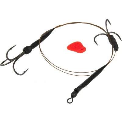 Afbeelding van Fox Rage Predator Twin Treble 50cm Haakmaat 4 (40lbs) Roofvis onderlijnen