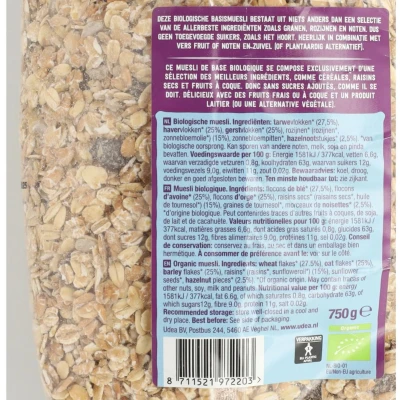 Afbeelding van Your Organic Nature Muesli Basis 750 gr