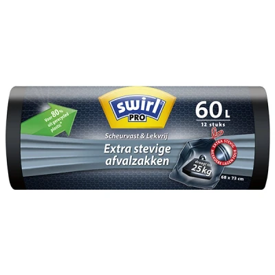 Image de Swirl sacs poubelle PRO extra robustes 60 litres (12 pièces)
