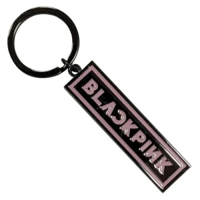 Afbeelding van Blackpink Logo Sleutelhanger Roze/Zwart