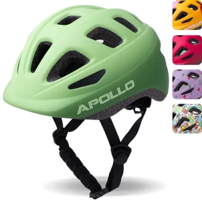 Afbeelding van Apollo fietshelm voor kinderen en jongeren, multisporthelm, meisjes, jongens vanaf 3 jaar, verstelbaar, maat 48, fiets