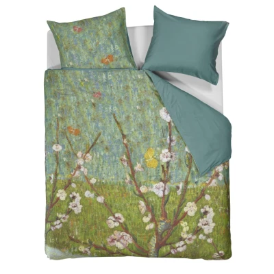 Afbeelding van Beddinghouse Gogh DBO Peach Trees Green 240x200 Groen