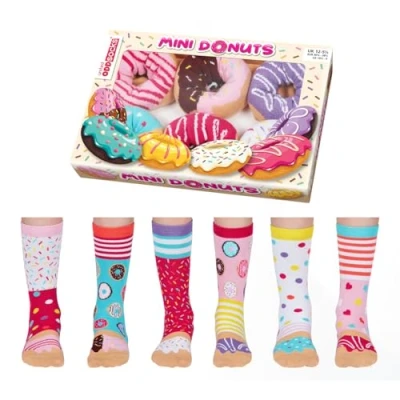 Afbeelding van ODD SOCKS Meisjes Mini Donuts Multipack Mismatched 30 38 Cadeaudoos