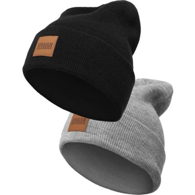 Afbeelding van Urban Classics 2PACK Muts, Heren, Maat: 146/152, Black grey