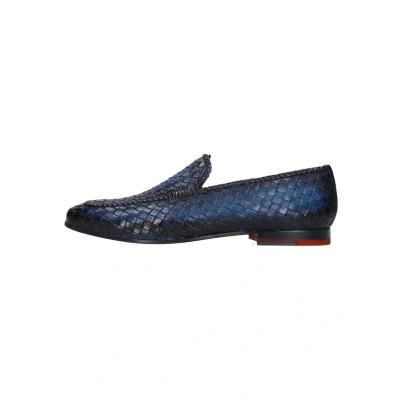 Afbeelding van Melvin &amp; Hamilton Clive 22 Mexico Weave Electric Instappers, Heren, Maat: 43, Blauw Leer