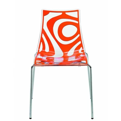 Afbeelding van Kantinestoelen Design Luisa Battaglia Doorschijnend oranje