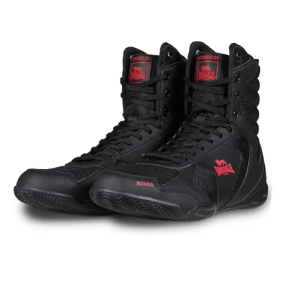 Afbeelding van Lonsdale Heskin Boksschoenen, uniseks, Zwart/Rood