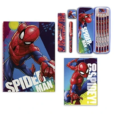 Afbeelding van Marvel Schrijfset Spider man 20 X 13 Cm Papier Blauw/rood