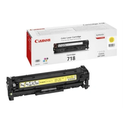 Image de Canon 718 Yellow Jaune original cartouche de toner pour imageCLASS LBP7200; i SENSYS MF728, MF729; Laser Shot LBP 7200; Satera MF8330, MF8350