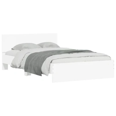 Image de vidaXL Cadre de lit avec LED sans matelas blanc 120x190 cm3207574
