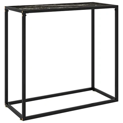 Afbeelding van vidaXL Consoletafel, zwart, 80 x 35 75 cm, gehard glas