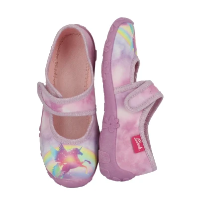 Afbeelding van Beck Heaven meisjes platform, teenslippers, Paars.