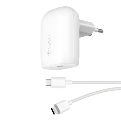 Image de Boost↑Charge Adapter met kabel USB C naar 1M 30W de Belkin 1 Mètre / Blanc Plastique