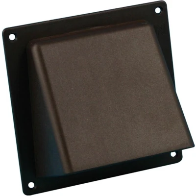 Afbeelding van Nedco gevelklep Ø100mm 110x54mm kunststof bruin