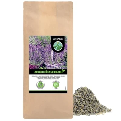 Image de Alpi Nature Lavande Séchée 250g, Fleurs et Bourgeons Séchés pour Tisane, Thé en Vrac