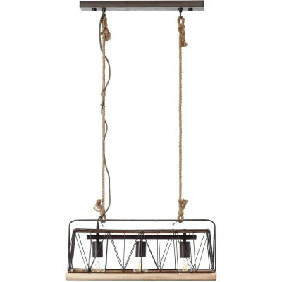 Afbeelding van Brilliant Narcy 93587/71 Hanglamp LED E27 40 W RVS (geborsteld), Hout