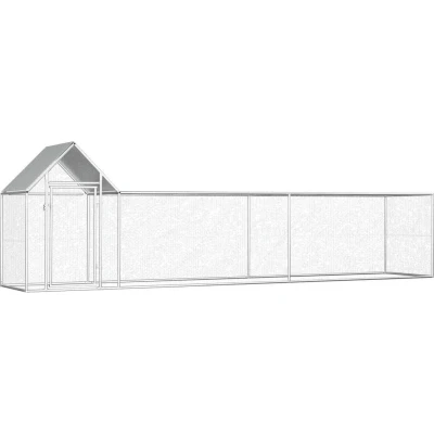Afbeelding van vidaXL Kippenren 5x1x1,5 m gegalvaniseerd staal