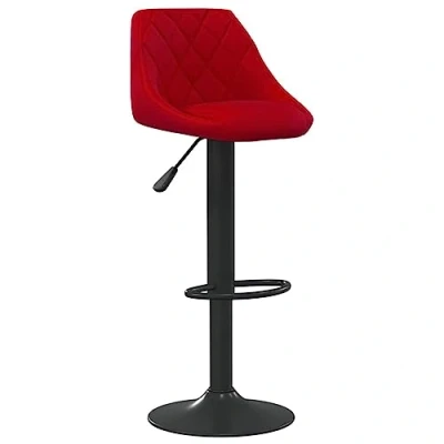 Image de vidaXL Tabouret de bar Rouge bordeaux Velours