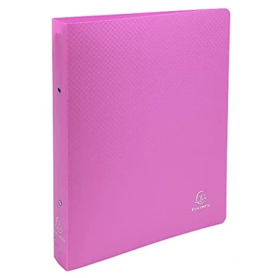 Afbeelding van Exacompta Ref. 54694E set van 5 OPAK halfstijve mappen 2 ronde ringen diameter 30 mm rug 40 buitenafmetingen: 32 x 26,8 cm DIN A4 Maxi kleur: roze