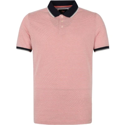 Afbeelding van Suitable Oxford Polo Roze maat L heren met Modern fit Pasvorm Katoen Herenkleding Poloshirt