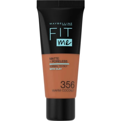 Afbeelding van 1+1 gratis: Maybelline Fit Me Matte + Poreless Foundation 356 Warm Coconut