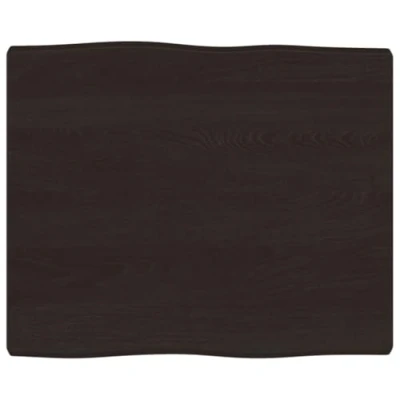 Afbeelding van Tafelblad natuurlijke rand 60x50x4 cm eikenhout donkerbruin