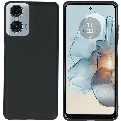 Afbeelding van iMoshion Hoesje Geschikt voor Motorola Moto G24 Power Siliconen Color Backcover Zwart