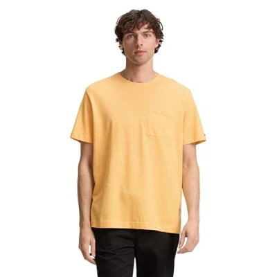 Image de TOM TAILOR T shirt pour homme, 37306 Peachy Orange White Injected, XL
