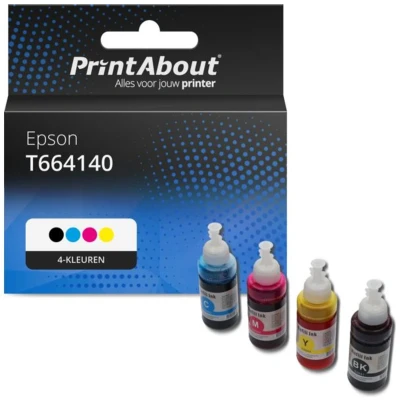Afbeelding van Huismerk Epson T664140 Inktcartridge 4 kleuren Voordeelbundel