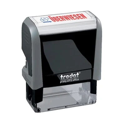 Afbeelding van Trodat Office Printy 4912 stempelkussen voor tekst, 47 x 18 mm, blauw / rood