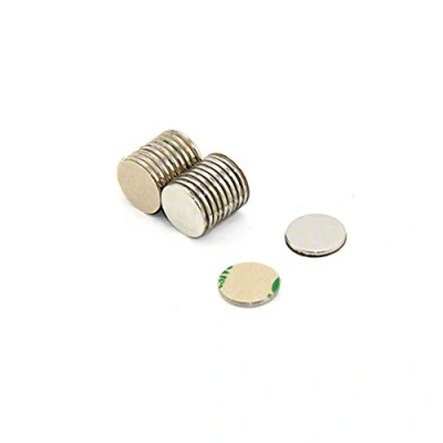 Afbeelding van Magnetastico 40 stuks zelfklevende magneten, neodymium kleefmagneet N52 schijf 8x1 mm Extra sterke kleefmagneten met 3M plakband Platte magneten kleeffolie, magneet