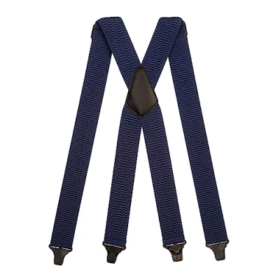 Afbeelding van Olata Heavy Duty X Vorm Bretels met Kunststof Clips 4 cm, Blauw, one size
