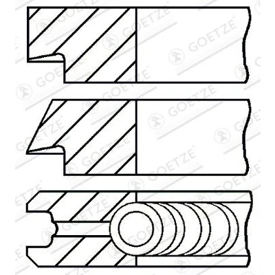 Afbeelding van GOETZE ENGINE 08 438300 00 Zuigerveer 72 LKZ Ring FIAT: Tipo Estate, Grande Punto Hatchback, III ALFA ROMEO: MiTo