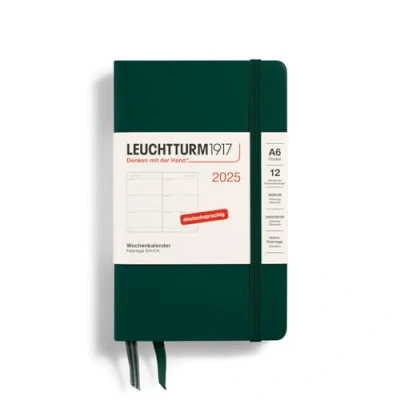 Afbeelding van LEUCHTTURM1917 370554 Zakagenda 2025, DIN A6, bosgroen, Duits