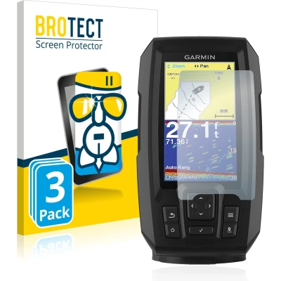 Afbeelding van BROTECT Screenprotector voor Garmin Striker Vivid 4cv Folie Beschermfolie Beschermglas transparant (3 Stuks)