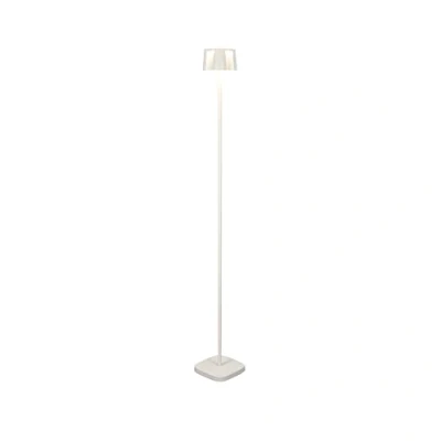 Afbeelding van Mooie LED vloerlamp, wit, aluminium, IP54, dimmer, CCT