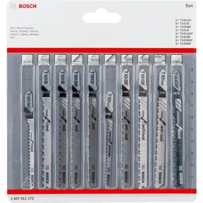 Image de BOSCH 2607011172 Clean Precision Jeu de lames scie sauteuse 10 pièces