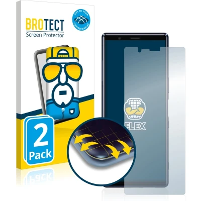 Afbeelding van BROTECT Screenprotector voor Sony Xperia 5 Folie Beschermfolie transparant volledig dekking (2 Stuks)