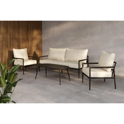 Afbeelding van Kiara loungeset zwart/beige