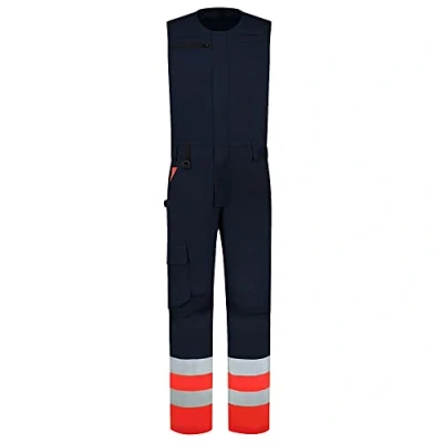 Afbeelding van Tricorp Bodybroek High Vis 753008 Mannen Ink/Rood 42