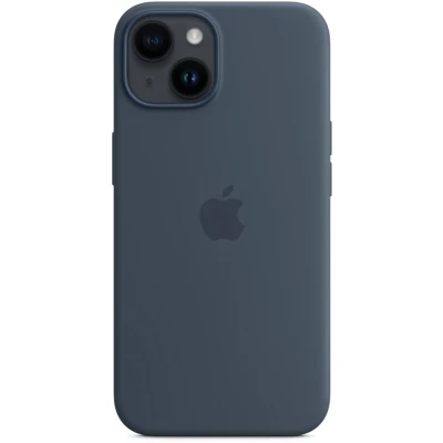 Afbeelding van Apple Magsafe Siliconen Back Cover Blauw iPhone 14