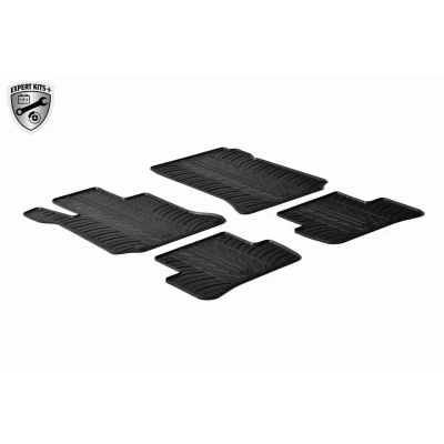 Afbeelding van VAICO V30 3780 Vloermatset Rubber voor en achter 4 Zwart Op maat gemaakt MERCEDES BENZ: C Class Saloon, T modell