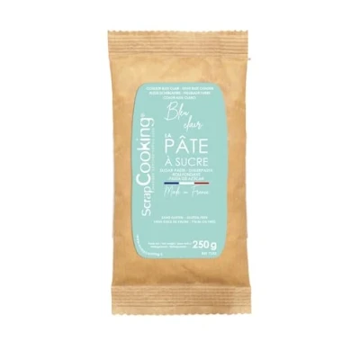 Image de Scrapcooking Sachet Pâte à Sucre Bleu Clair Aromatisé Vanille 250 g Lot de 3