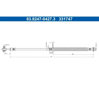 Afbeelding van ATE 83.8247 0427.3 Remslang 431mm M10x1,5mm