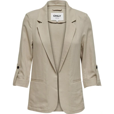 Afbeelding van ONLY Onlcaro 3/4 Blazer, Dames, Maat: 38, Oxford tan