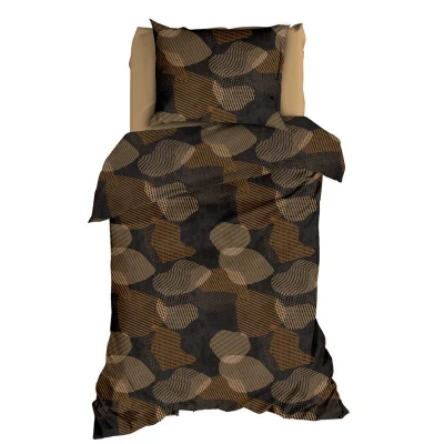 Afbeelding van Satin d&#039;Or Bionic Dekbedovertrek Eenpersoons 140x200/220 cm Antra Brons