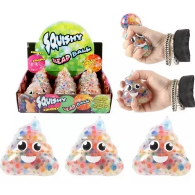 Afbeelding van Squeeze Poo Stressballen met orbeez 8 cm Regenboog (12 stuks)