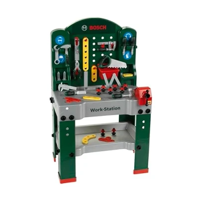 Afbeelding van Theo Klein 8580 Bosch Werkbank I 44 onderdelen incl. werkblad met leerfunctie Speelgoed voor kinderen vanaf 3 jaar