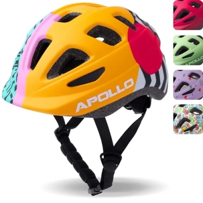 Afbeelding van Apollo fietshelm voor kinderen en jongeren, multisporthelm, meisjes, jongens vanaf 3 jaar, verstelbaar, maat 48, fiets