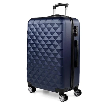 Image de ITACA Valise Moyenne 65 cm. Soute Avion Rigide 4 Roulettes De Voyage Résistante en Matériau ABS Ultra Légère avec Cadenas à Combinaison, Blauw